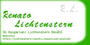 renato lichtenstern business card